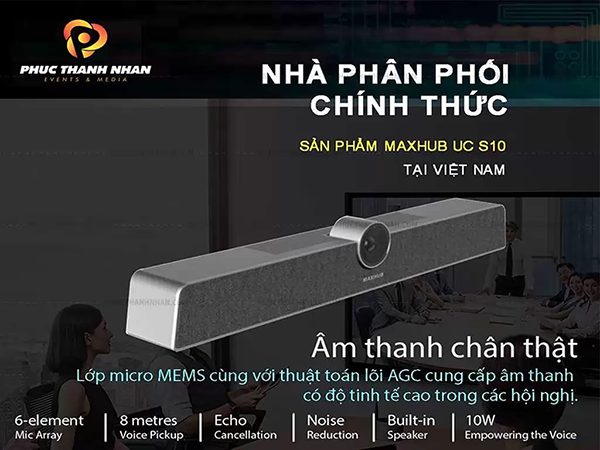 Camera hội nghị Maxhub UC S10 - Phúc Thành Nhân Event & Media - Công Ty TNHH Thương Mại Dịch Vụ Kỹ Thuật Phúc Thành Nhân